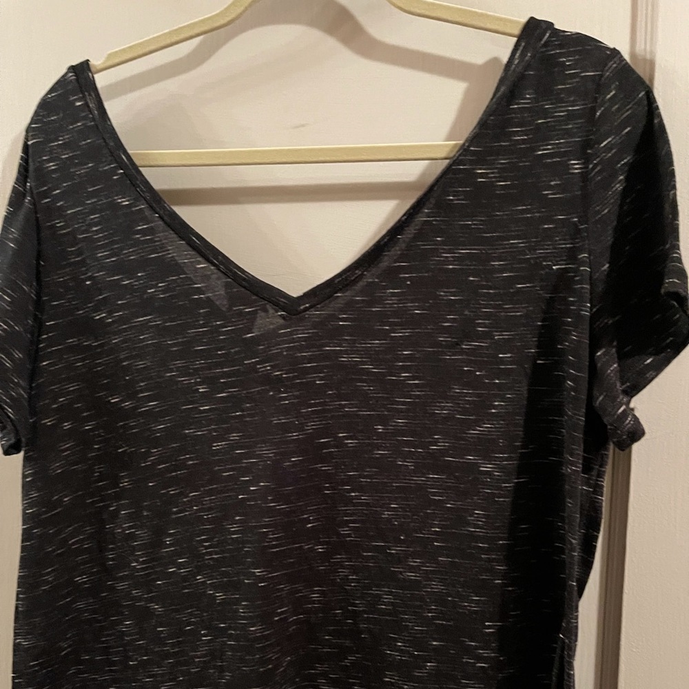 Torrid Black Top With Splashes Of White. - image 1